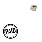 Betaalde stempel – cirkelvormige houten kantoorste (Gestempeld)