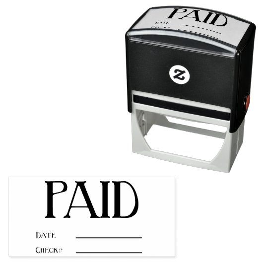 BETAALDE Tall Date Check Nummer Algemeen bedrijf Zelfinktende Stempel (In situ)