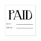 BETAALDE Tall Date Check Nummer Algemeen Biz Squar Zelfinktende Stempel (Design)