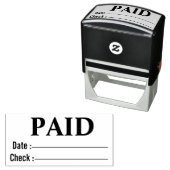 BETAALDE Tall Date Check Nummer Algemeen Business  Zelfinktende Stempel (In situ)