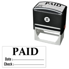 BETAALDE Tall Date Check Nummer Algemeen Business  Zelfinktende Stempel