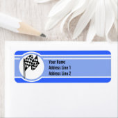 Betaalde vlag; blauw etiket (Insitu)