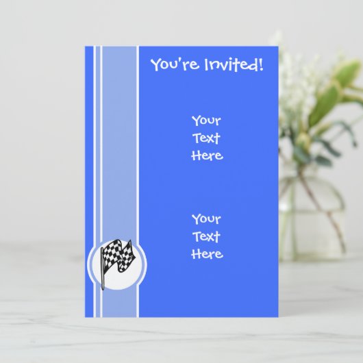 Betaalde vlag; blauw kaart (Staand voorkant)