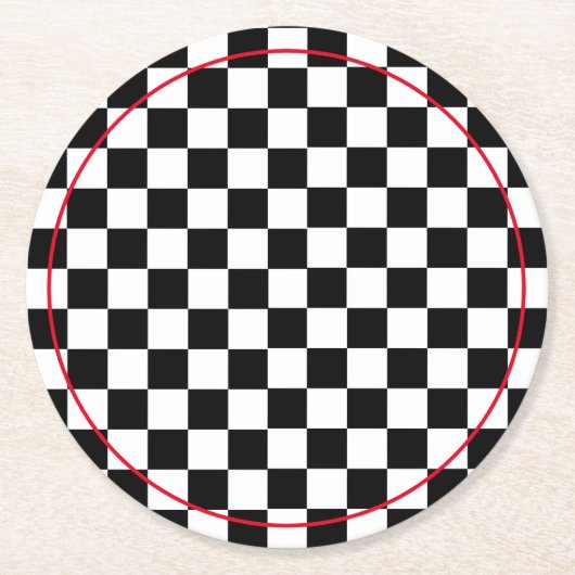 Betaalde vlag ronde kartonnen onderzetter (Voorkant)