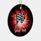 Betaalde vlag; rood keramisch ornament (Rechts)