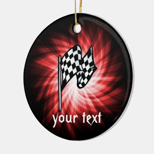 Betaalde vlag; rood keramisch ornament (Links)