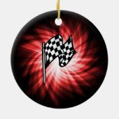 Betaalde vlag; rood keramisch ornament (Achterkant)