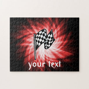 Betaalde vlag; rood legpuzzel