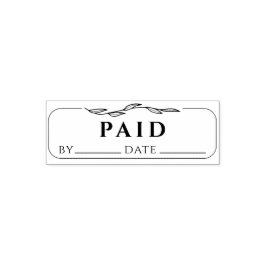 Betaalde zakelijke boekhouding met handtekening en  zelfinktende stempel