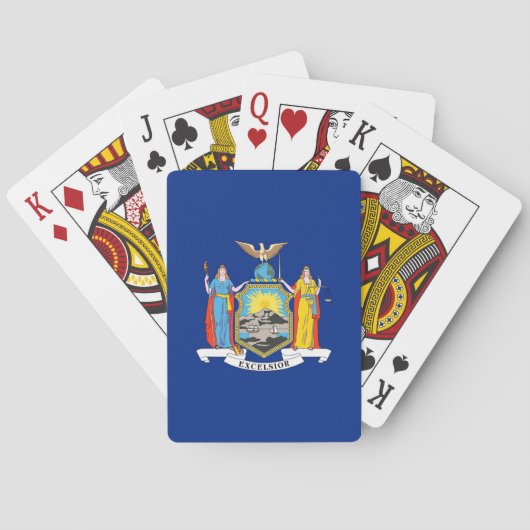 Betaalkaarten deck met vlag van New York Pokerkaarten (Achterkant)