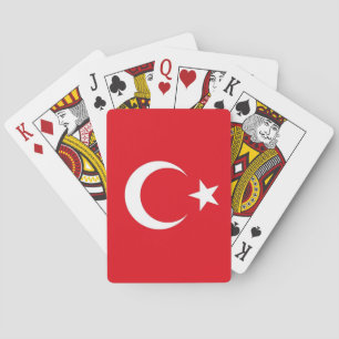 Betaalkaarten met vlag van Turkije Pokerkaarten