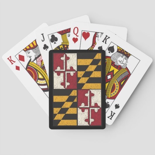 Betaalkaarten voor de vlag van Maryland Pokerkaarten (Achterkant)