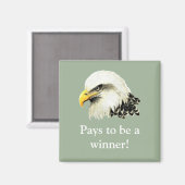 Betaalt om een winnaar te zijn, Quote USA Military Magneet (Voorkant / Achterkant)