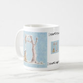 Betaaltijd - Vogel die op Cat valt! Koffiemok (Voorkant links)