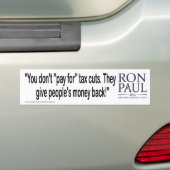 Betalen voor belastingverlagingen bumpersticker (Op auto)