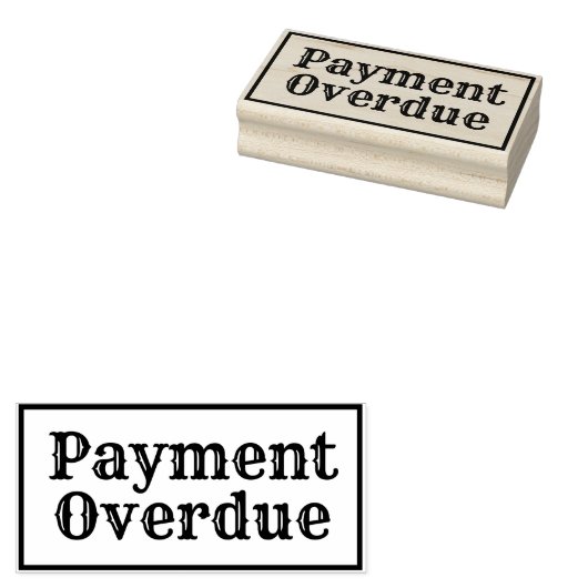 Betaling achterstallig Rubberstempel (Gestempeld)