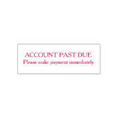 Betaling achterstallige rekening Direct aangepast Zelfinktende Stempel (Design)