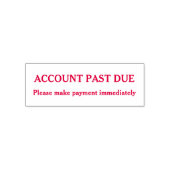 Betaling achterstallige rekening Direct aangepast Zelfinktende Stempel (Design)