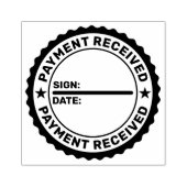 BETALING ONTVANGEN DATUM INITIAAL RUBBER STEMP RUBBERSTEMPEL (Afrduk)