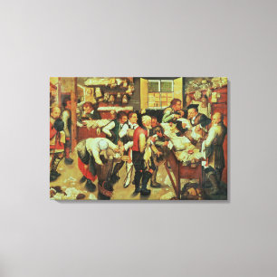 Betaling van de Draaibanken (olie op canvas) Canvas Afdruk