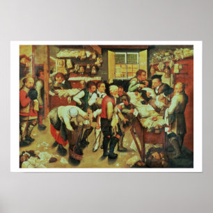 Betaling van de Draaibanken (olie op canvas) Poster