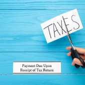 Betaling verschuldigd bij ontvangst BTW-aangifte W Bureau Naambordje