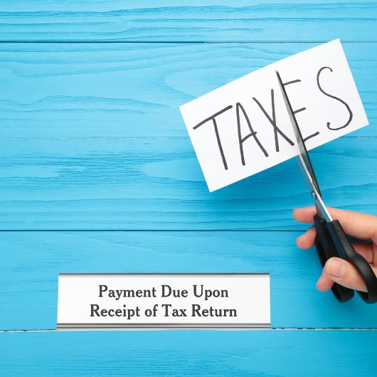 Betaling verschuldigd bij ontvangst BTW-aangifte W Bureau Naambordje