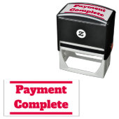 "Betaling voltooid" en vaste lijnen Rubber Stempel (In situ)