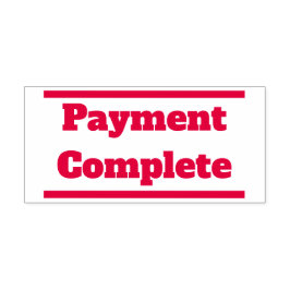 "Betaling voltooid" en vaste lijnen Rubber Stempel