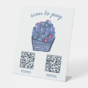 BETALINGS QR CODE Boerenkraam Boerenmarkt Stalletj Reclamebord Met Voetstuk