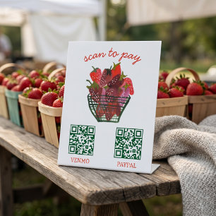 BETALINGS QR CODE Boerenkraam Boerenmarkt Stalletj Reclamebord Met Voetstuk