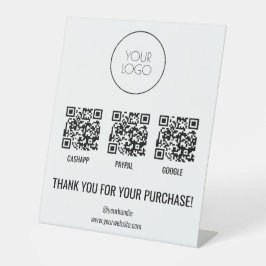 BetalingsCashapp voor QR-code PayPal PayPal Je Log Reclamebord Met Voetstuk