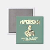 Betalingscontroles: gevoel van Humor Magneet (Voorkant / Achterkant)