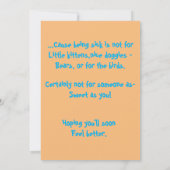 Betalingskaart voor beterschap. bedankkaart (Achterkant)