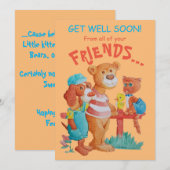 Betalingskaart voor beterschap. bedankkaart (Voorkant / Achterkant)