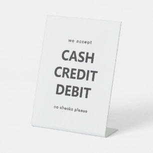 Betalingsmethode Zakelijk Professioneel Modern Reclamebord Met Voetstuk