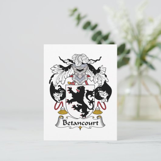 Betancourt Family Crest Briefkaart (Staand voorkant)