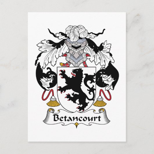 Betancourt Family Crest Briefkaart (Voorkant)