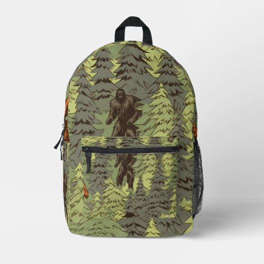 Betegeld groot voetpatroon bedrukte rugzak (Voorkant)