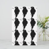 Betegeld Raven Scrapbook Paper Briefpapier (Staand voorkant)