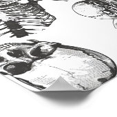 betegeld skeletpatroon poster (Hoek)