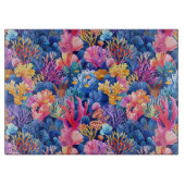 Betegeld strandhuis koraalpatroon snijplank (Voorkant)