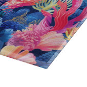 Betegeld strandhuis koraalpatroon snijplank (Hoek)