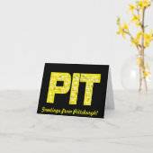 Betegelde Groeten van Pittsburgh! Kaart (Gele Bloem)