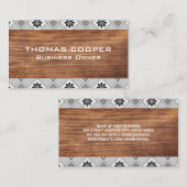 betegelingspatroon bijsnijden | Hout Visitekaartje (Voorkant / Achterkant)