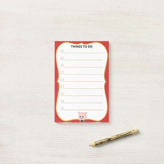 Betekenen om dingen te doen post-it® notes (Op bureau)