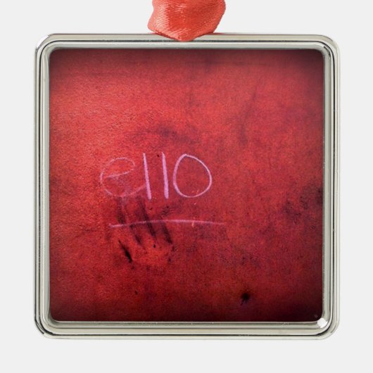 Betekenen ze hallo? metalen ornament (Voorkant)