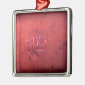 Betekenen ze hallo? metalen ornament (Links)