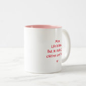 Betekenis Cute Funny Mug Gift voor mama Tweekleurige Koffiemok (Voorkant rechts)