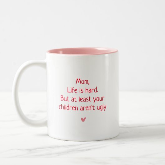 Betekenis Cute Funny Mug Gift voor mama Tweekleurige Koffiemok (Links)